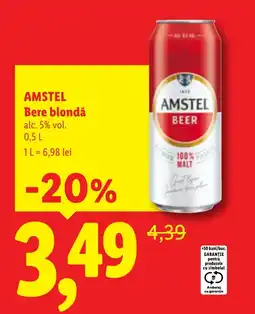Lidl Amstel bere blondă Ofertă
