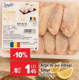 Carrefour Simplu aripi de pui Ofertă