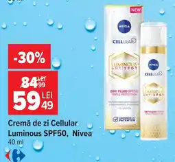 Carrefour Nivea cremă de zi cellular luminous spf50 Ofertă