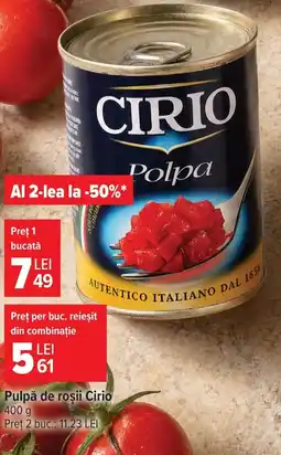 Carrefour Cirio pulpa de roșii Ofertă