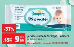 Carrefour Șervețele umede 99% apă, Pampers Ofertă