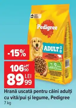Carrefour Pedigree hrană uscată pentru câini adulți Ofertă