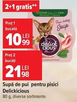 Carrefour Delickicious supă de pui pentru pisici Ofertă