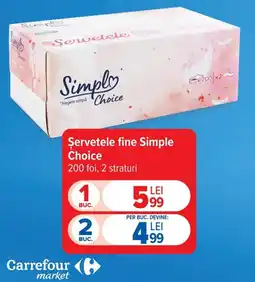Carrefour Market Simple Choice servetele fine Ofertă
