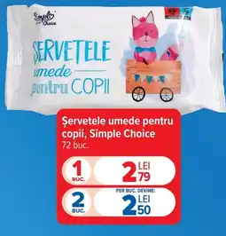 Carrefour Market Simple Choice șervețele umede pentru copii Ofertă