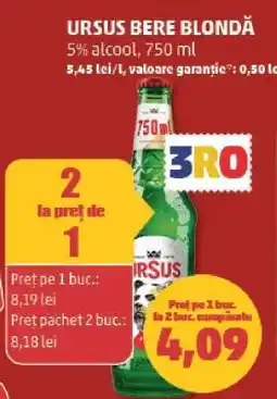 Penny URSUS Bere blondă Ofertă