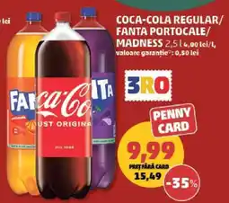 Penny COCA-COLA regular / FANTA portocale/madness Ofertă