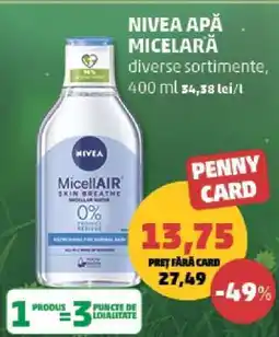 Penny NIVEA Apă micelară Ofertă