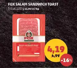 Penny FOX Salam sandwich toast Ofertă