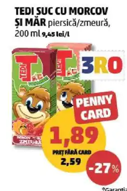 Penny TEDI SUC CU MORCOV ȘI MĂR Ofertă