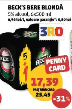 Penny BECK‘S Bere blondă Ofertă