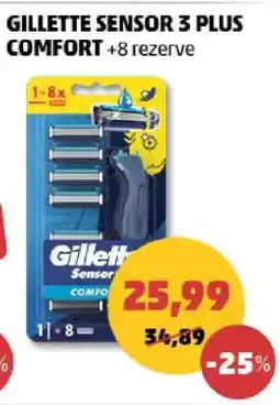 Penny GILLETTE SENSOR 3 PLUS COMFORT +8 rezerve Ofertă