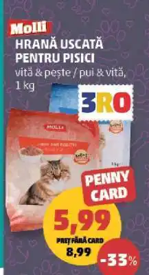 Penny Molli hrană uscată pentru pisici Ofertă