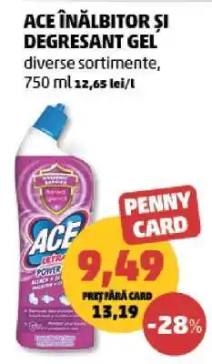 Penny ACE ÎNĂLBITOR ȘI DEGRESANT GEL Ofertă