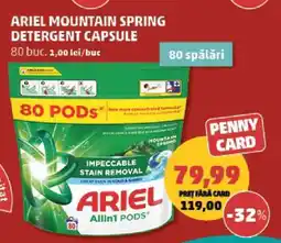 Penny ARIEL Mountain Spring Detergent capsule Ofertă