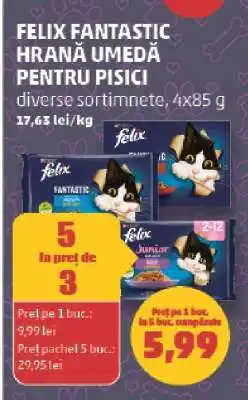 Penny FELIX FANTASTIC HRANĂ UMEDĂ PENTRU PISICI Ofertă