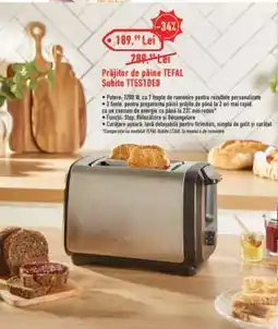 Carrefour Prăjitor de pâine TEFAL Subito TT3510EO Ofertă