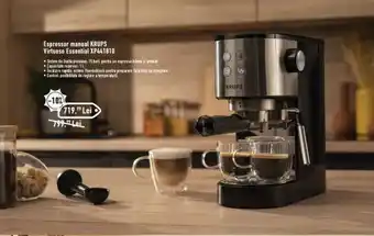Espressor manual KRUPS Virtuoso Essential XP441810