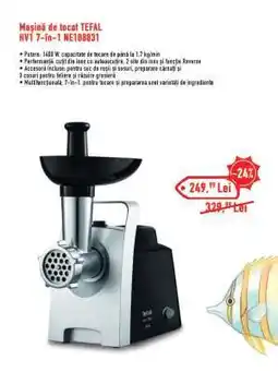 Carrefour Mașină de tocat TEFAL HV1 7-in-1 NE108831 Ofertă