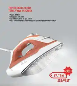 Carrefour Fier de călcat cu abur Tefal Virtuo FV2C40E0 Ofertă