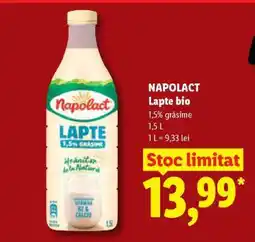 Lidl NAPOLACT Lapte bio Ofertă