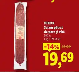 Lidl PIKOK Salam pătrat de porc și vită Ofertă