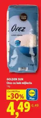 Lidl GOLDEN SUN Orez cu bob mijlociu Ofertă