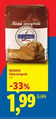 Lidl Belbake Făină integrală Ofertă
