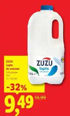 Lidl ZUZU Lapte de consum Ofertă