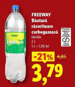 Lidl FREEWAY Băutură răcoritoare carbogazoasă lămâie Ofertă
