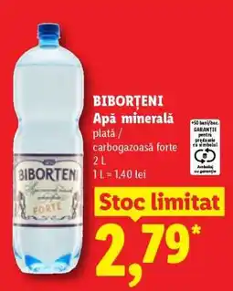 Lidl BIBORȚENI Apă minerală Ofertă