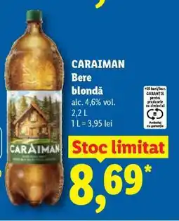 Lidl CARAIMAN Bere blondă Ofertă
