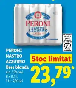 Lidl PERONI NASTRO AZZURRO Bere blondă Ofertă