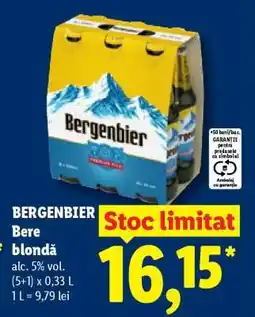 Lidl BERGENBIER Bere blondă Ofertă
