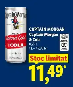 Lidl CAPTAIN MORGAN Captain Morgan & Cola Ofertă