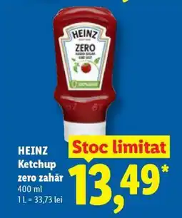 Lidl Heinz Ketchup zero zahăr Ofertă