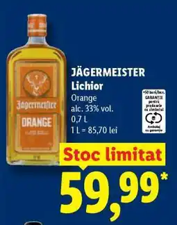 Lidl JÄGERMEISTER Lichior Orange Ofertă