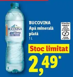 Lidl Bucovina apă minerală plată Ofertă