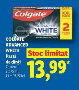 Lidl COLGATE ADVANCED WHITE Pastă de dinți Charcoal Ofertă