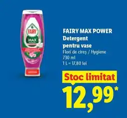 Lidl Fairy Max Power Detergent pentru vase Ofertă