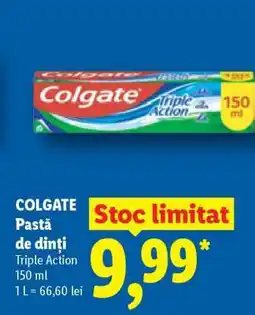 Lidl COLGATE Pastă de dinți Triple Action 150 ml Ofertă