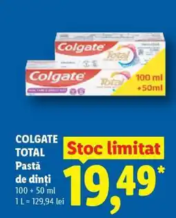 Lidl COLGATE TOTAL Pastă de dinți Ofertă