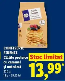 Lidl Confiserie Firenze Clătite proteice cu caramel și unt sărat Ofertă