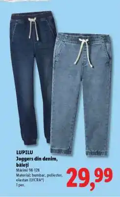 Lidl Lupilu Joggers din denim, băieți Ofertă