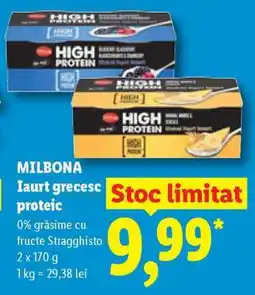 Lidl MILBONA Iaurt grecesc proteic Ofertă