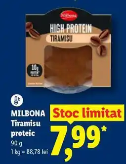 Lidl MILBONA Tiramisu proteic Ofertă