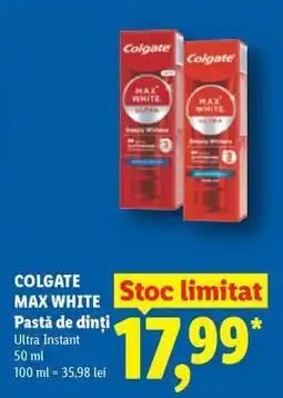 Lidl COLGATE MAX WHITE Ofertă