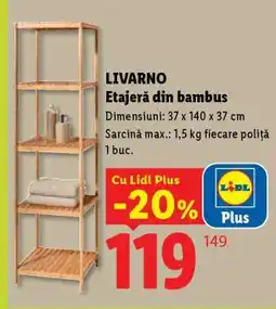 Lidl Livarno Etajeră din bambus Ofertă