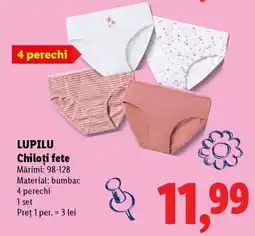 Lidl LUPILU Chiloți fete Ofertă