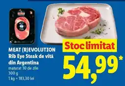 Lidl MEAT (R)EVOLUTION Rib Eye Steak de vită din Argentina Ofertă